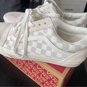 Vans Old Skool Off-White Checkered Sneakers size 9